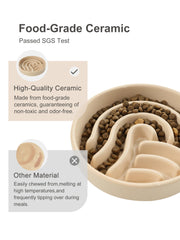 BICOPET stoneware bowl is chip-resistant and built for daily use