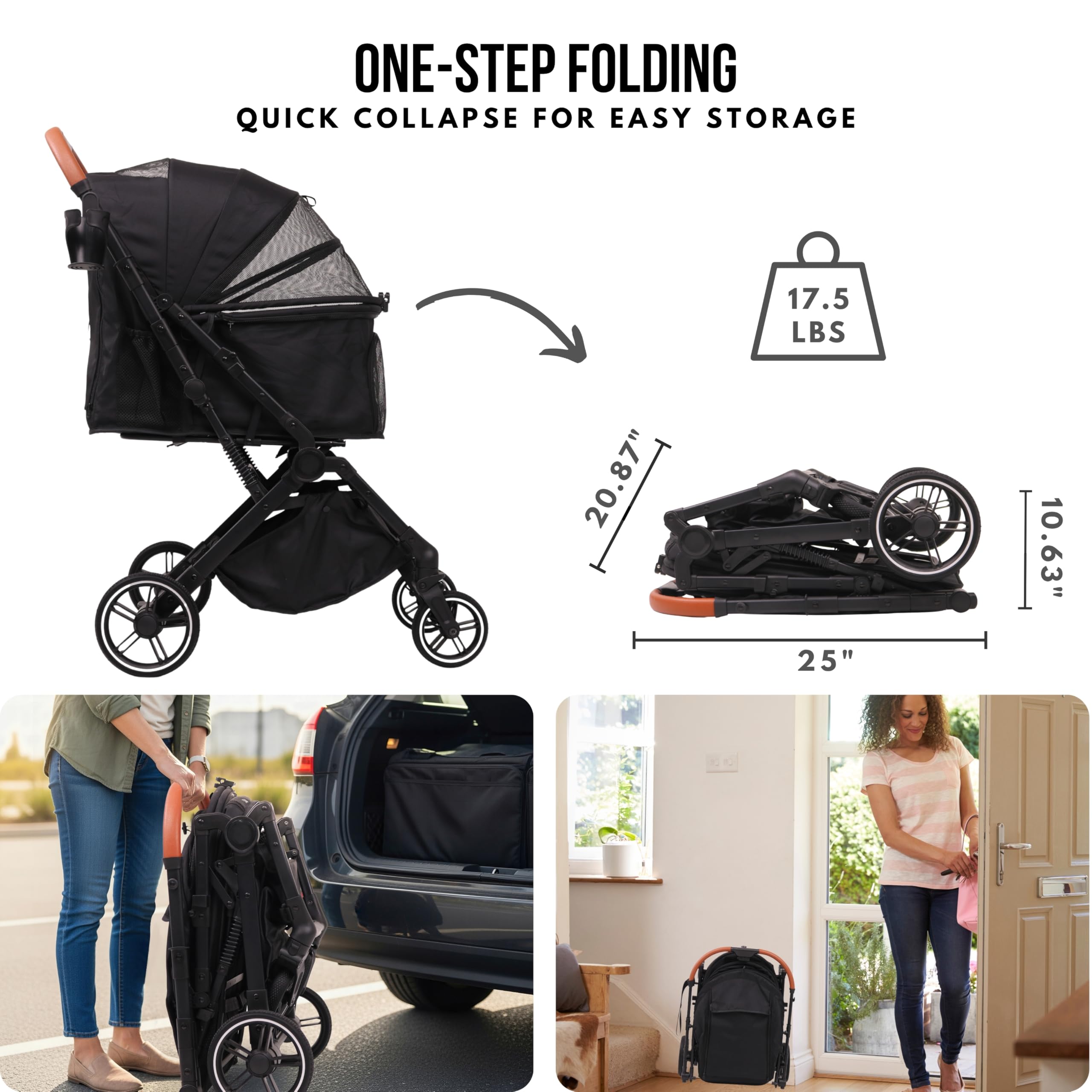 Bicystar pet stroller interior mesh for airflow and pet visibility.