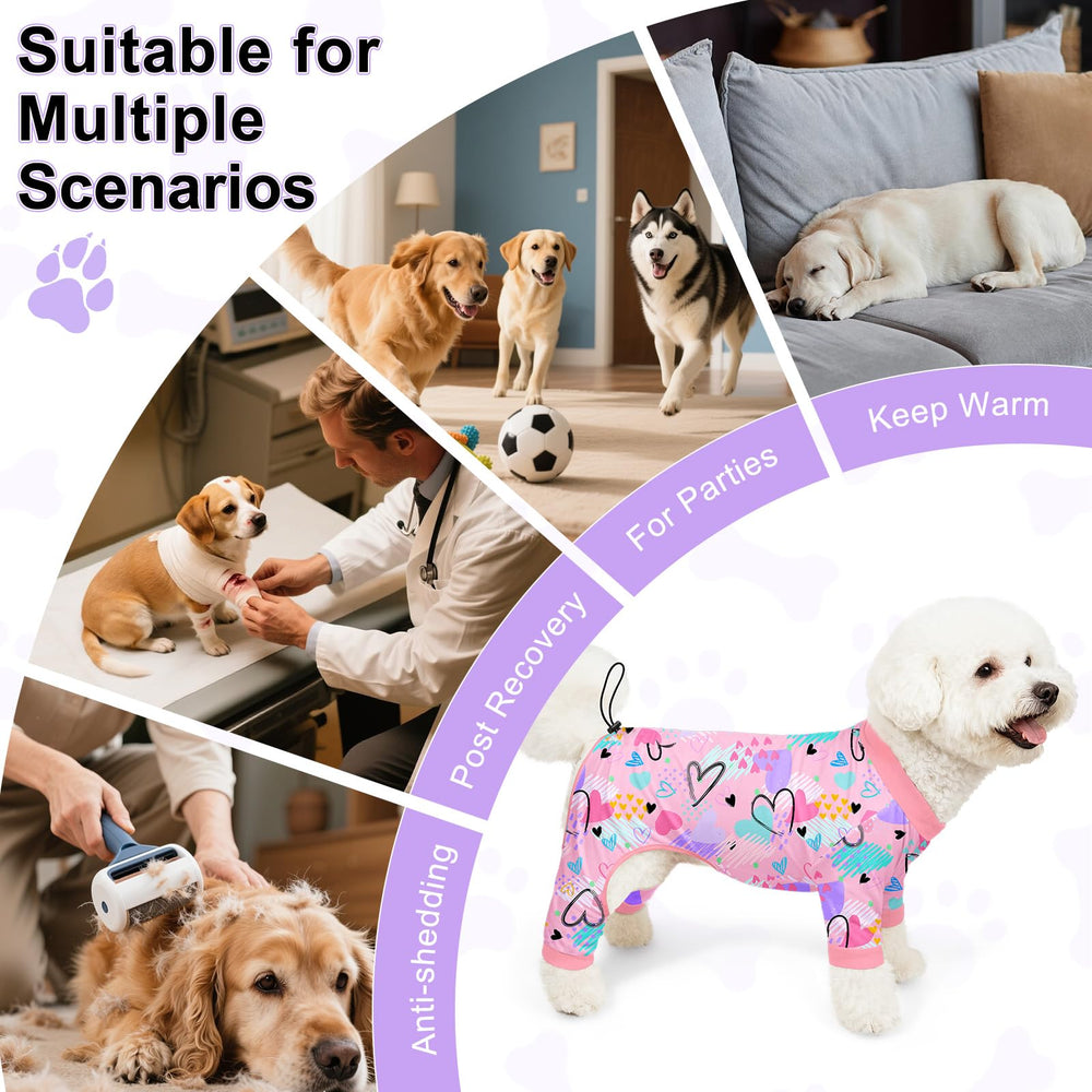 Bienbee adjustable back-length drawstring dog pajamas for a precise fit
