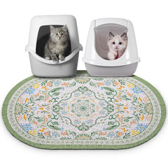 Bienbee cat litter mat traps litter from paws and protects floors.