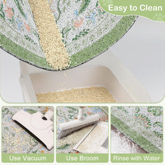 Bienbee litter mat is easy to clean with shake, vacuum, or rinse.