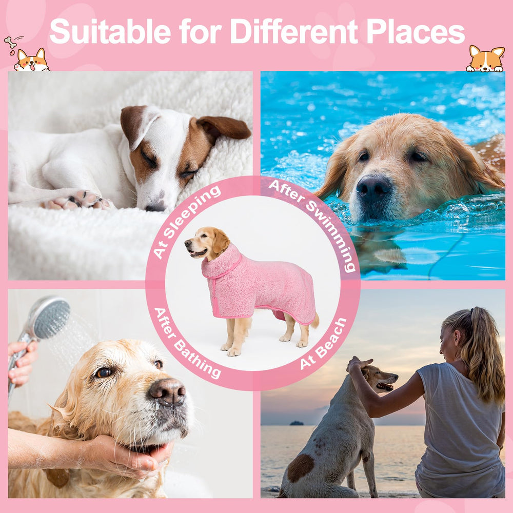 Bienbee measurement guide image for sizing the dog robe