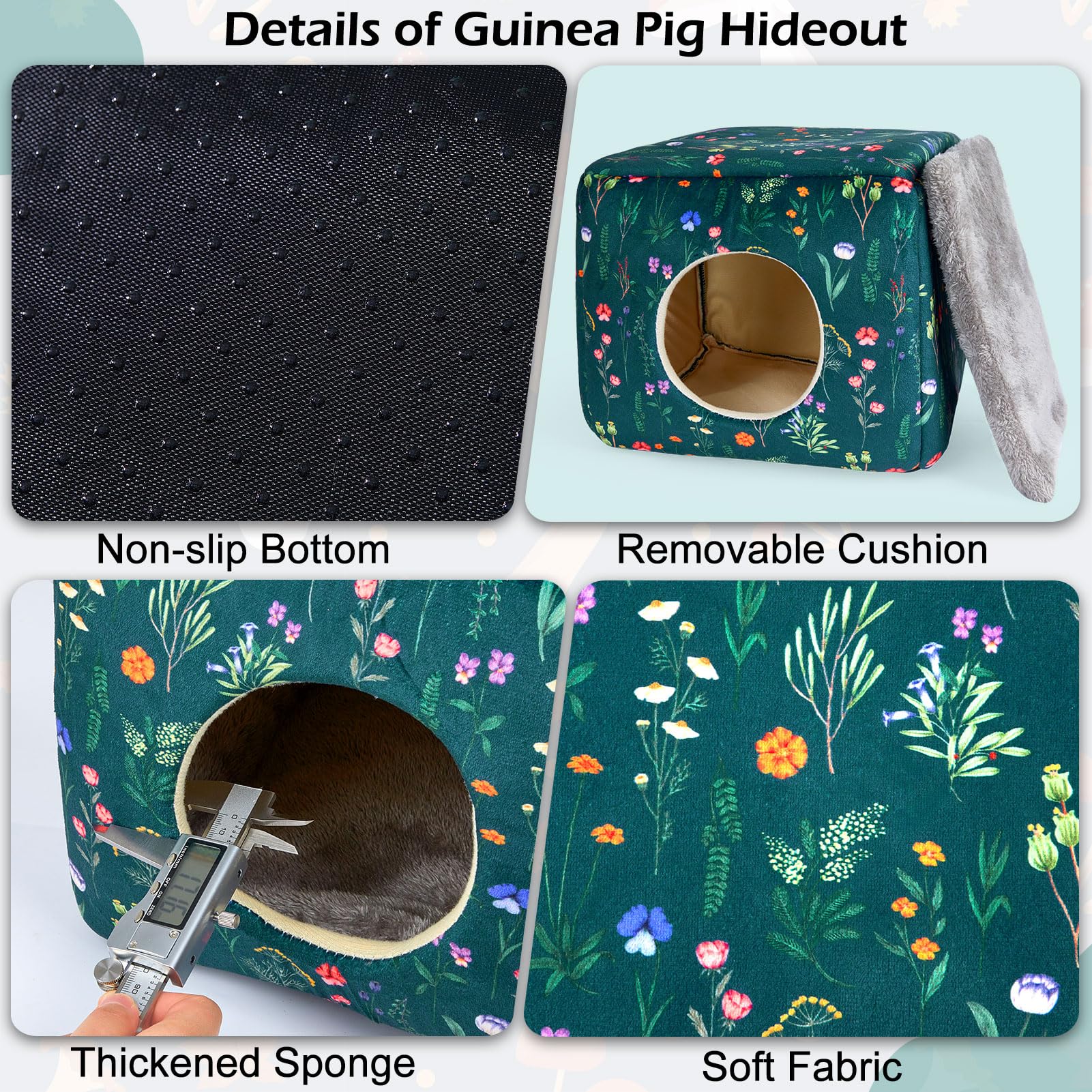 Bienbee guinea pig bed is machine washable for simple cleaning.