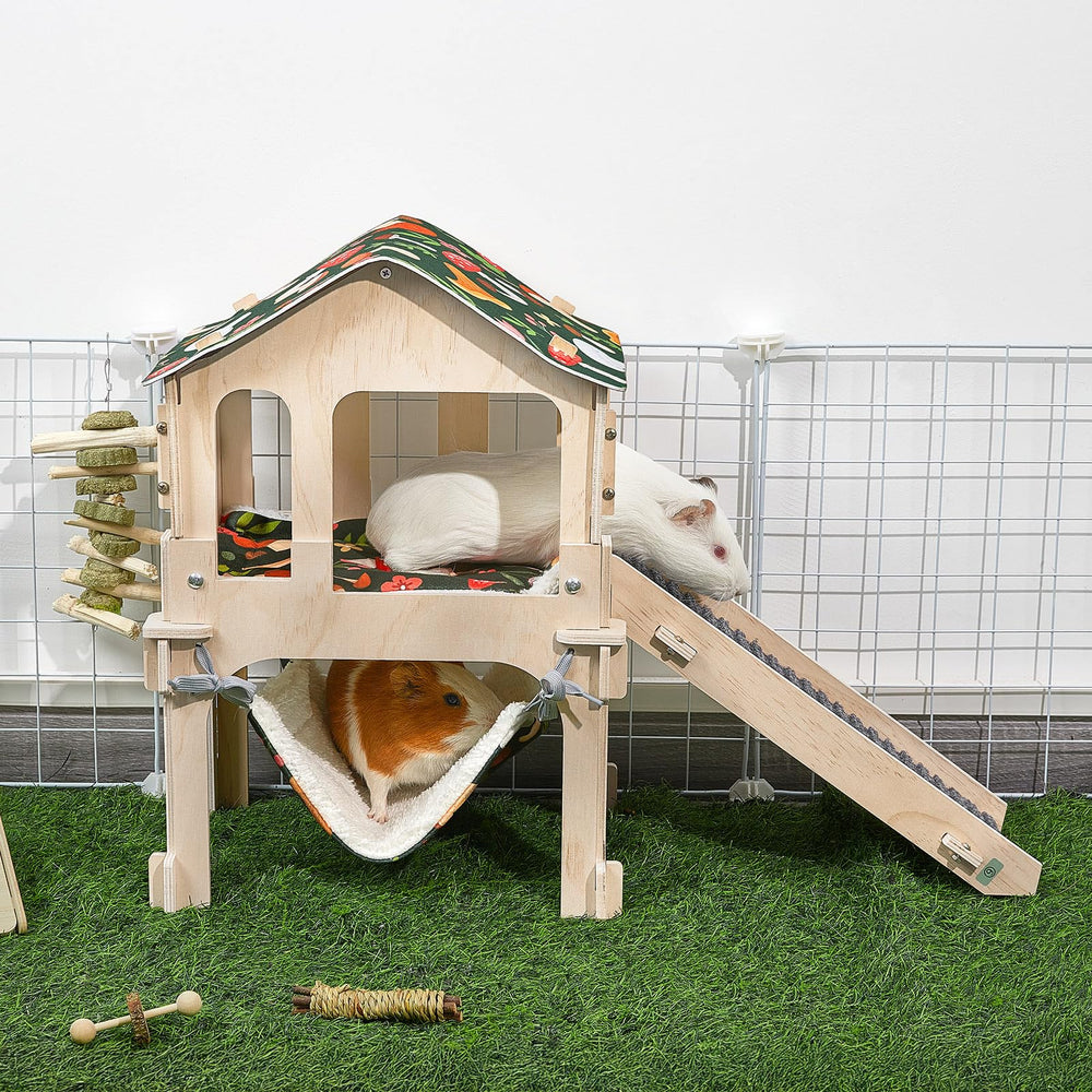 Bienbee Guinea Pig Hideout detachable-parts design enables flexible layouts.
