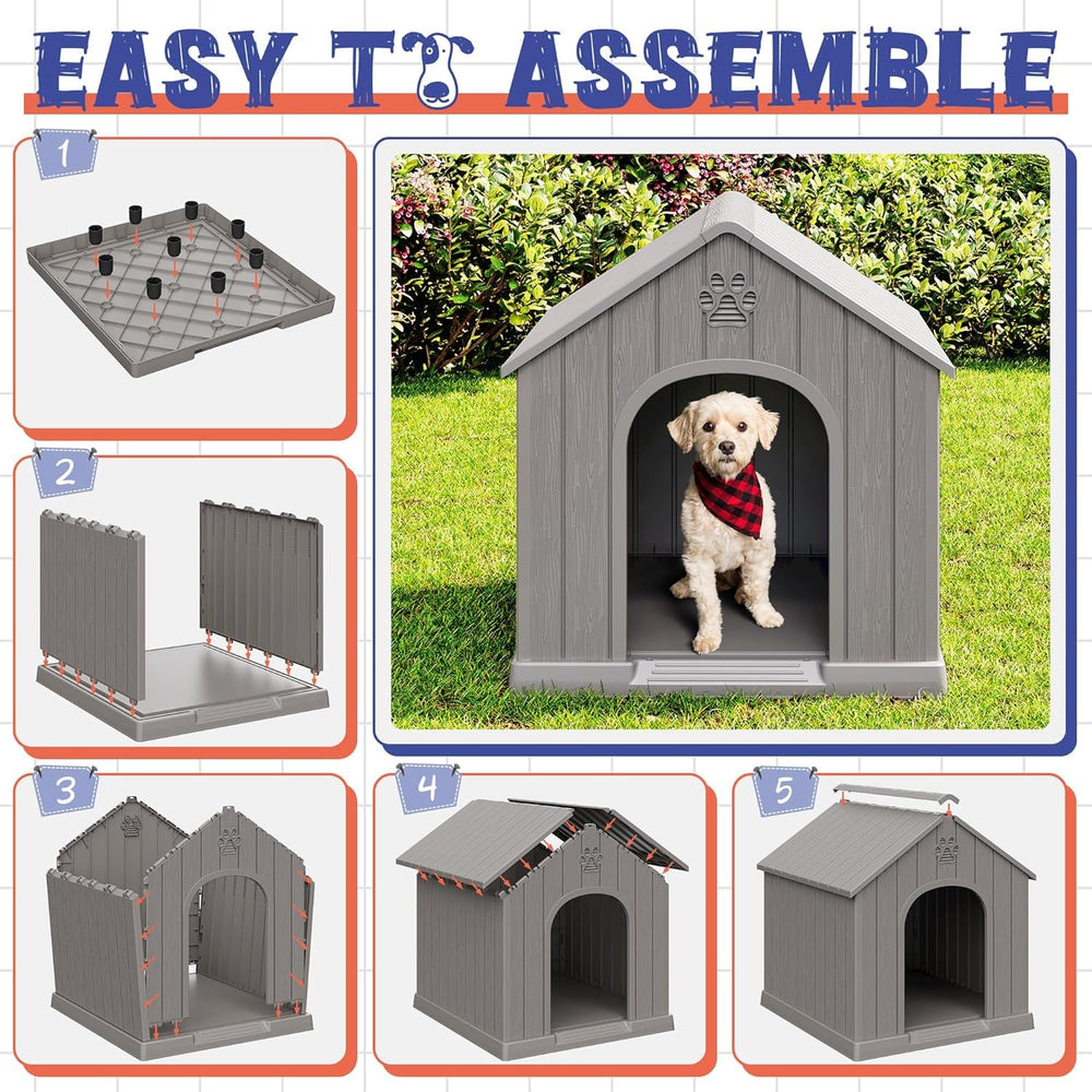 Bifanuo dog house assembly kit with simple, tool-free setup.
