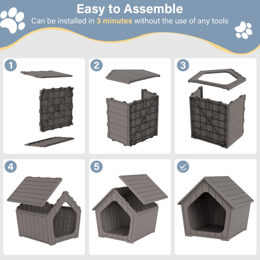 Elevated floor helps prevent ground dampness and adds dry comfort.