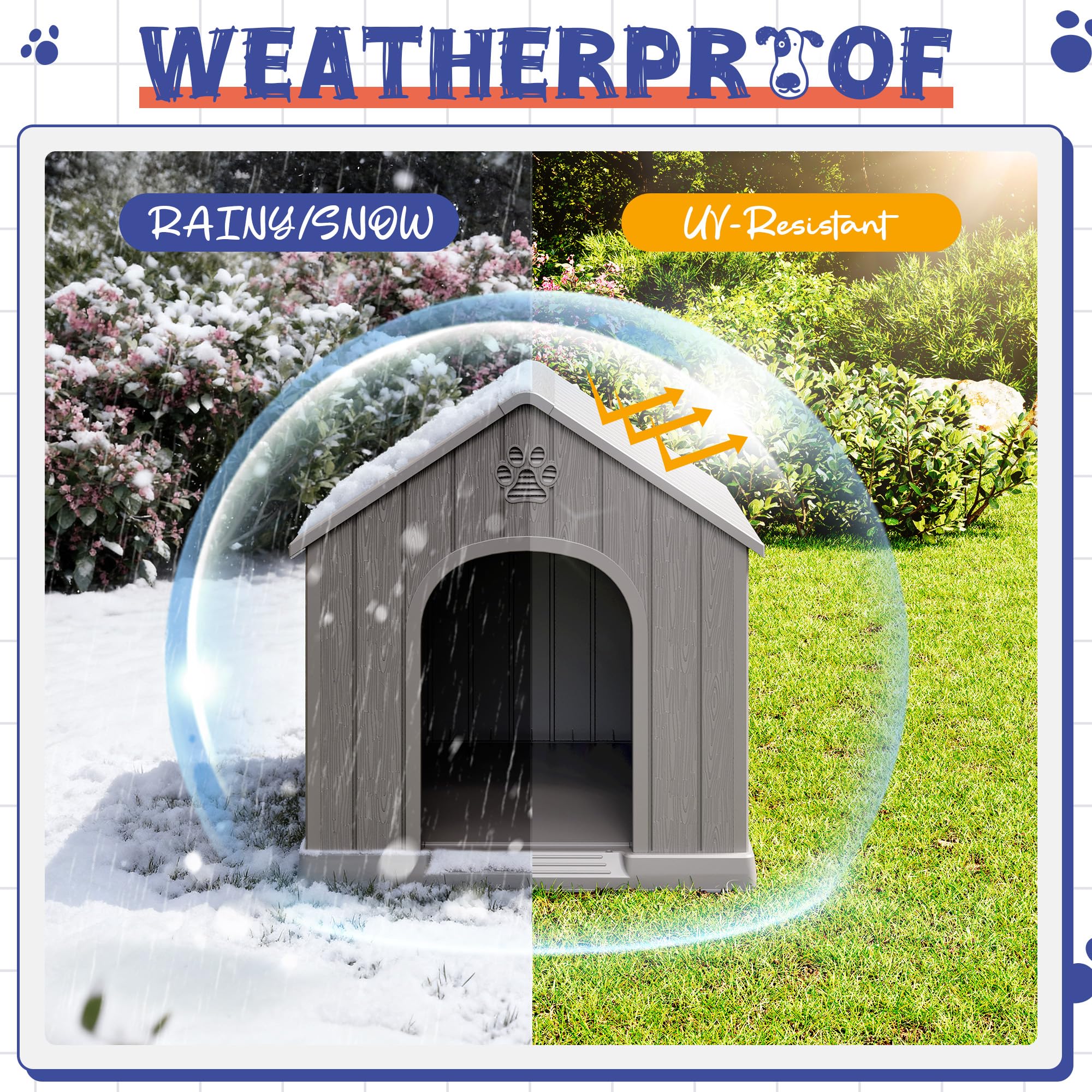 Bifanuo dog house interior offers ample space for small to medium dogs.
