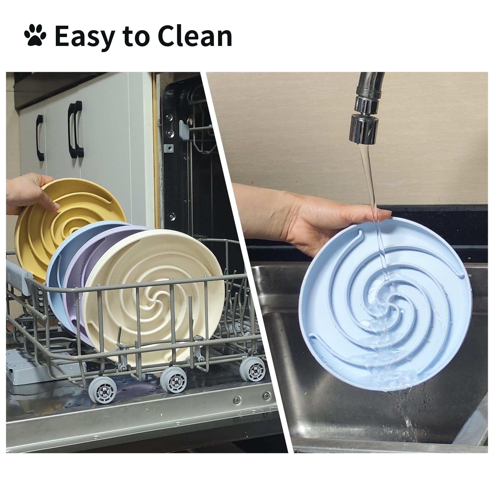Bifeaw smooth-surfaced silicone minimizes food residue for quick cleaning