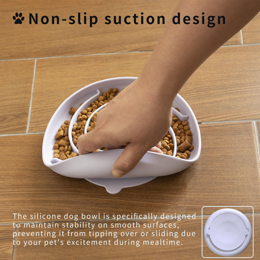 Bifeaw silicone dog bowl with freezer-safe design for versatile meals.