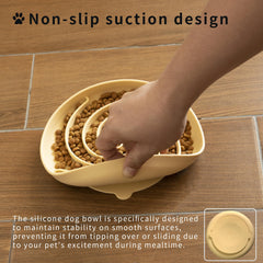 Bifeaw silicone dog bowl with non-slip base keeps mealtime steady