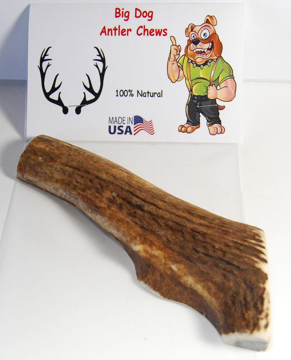 Big Dog Antler Chews sanded edges prevent sharpness for safe indoor chewing.