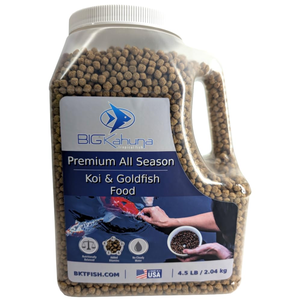 BIG Kahuna koi food floating pellets for easy feeding and vibrant pond coloration