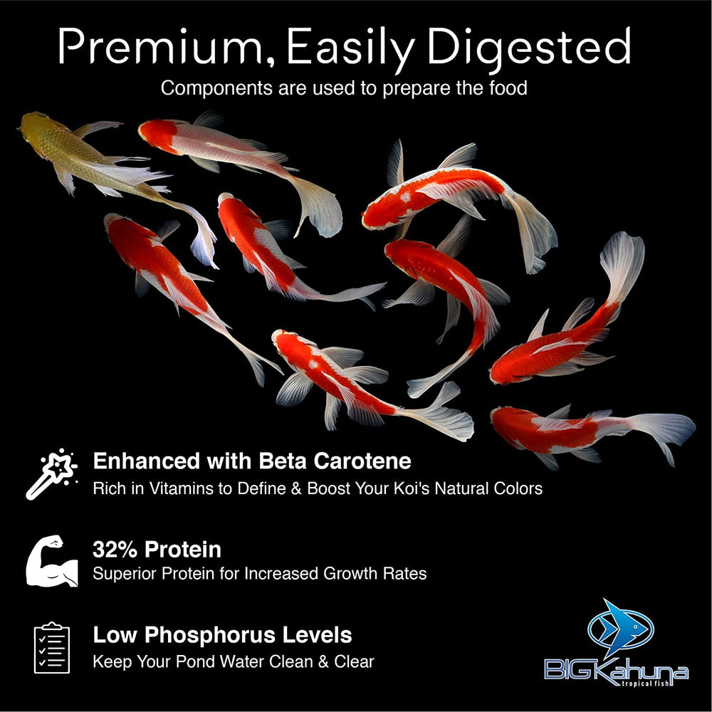 BIG Kahuna koi pellets promote a balanced diet for thriving ponds