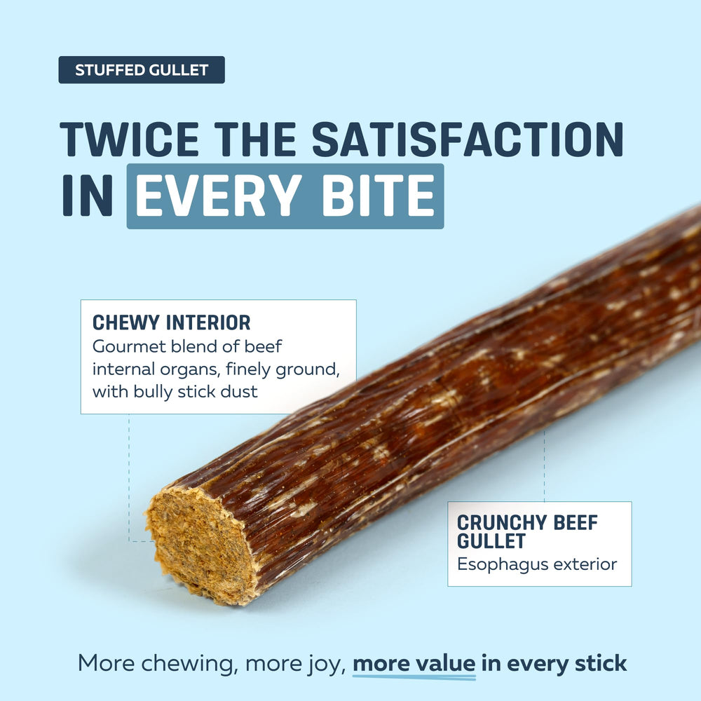 Big Lu Beef Gullet Stick rich in glucosamine and chondroitin for joints.
