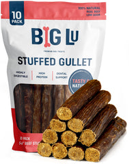 Big Lu Beef Gullet Stick with outer crunch for a satisfying, dental-friendly chew.