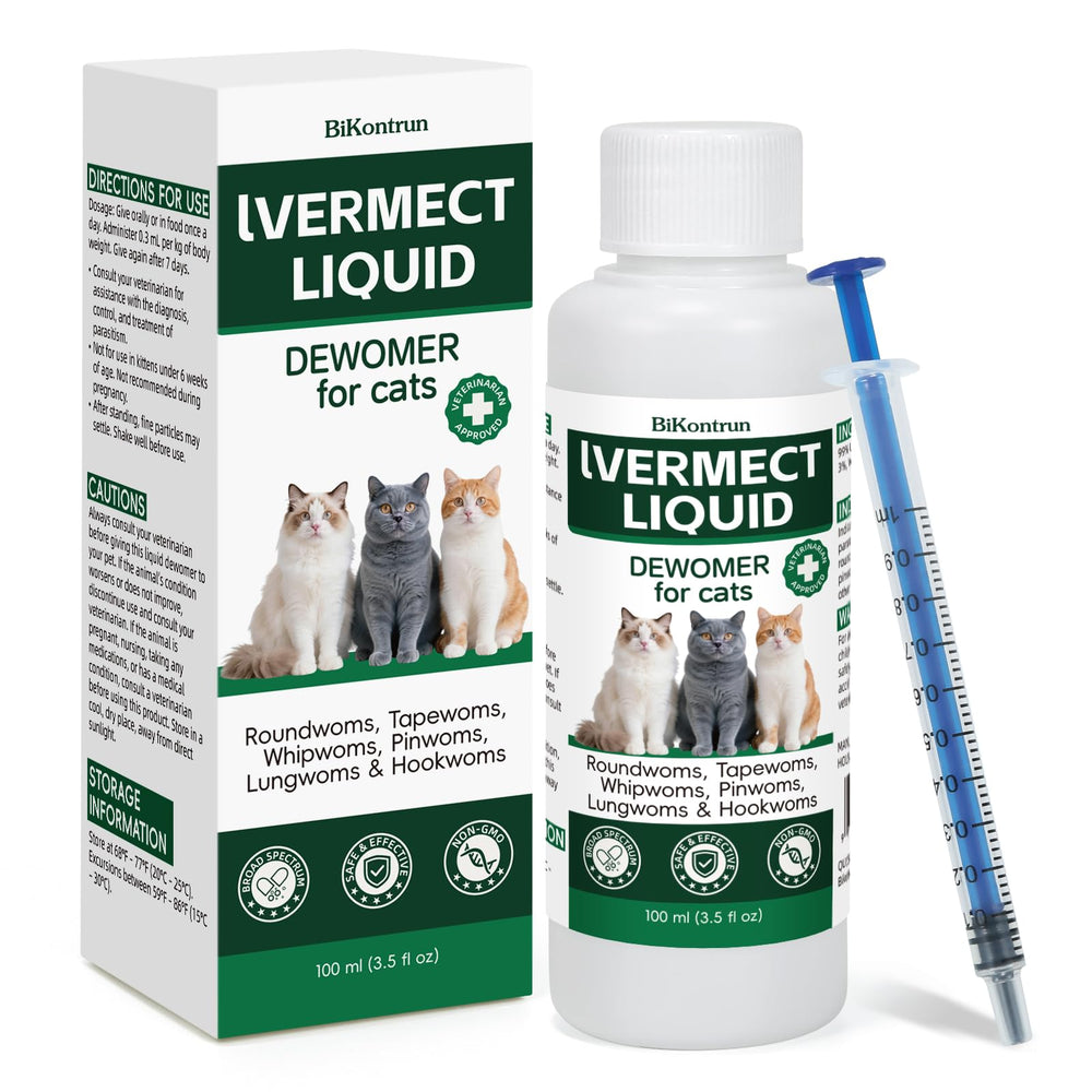 BiKontrun dewormer for cats natural remedy concept art conveys gentle relief