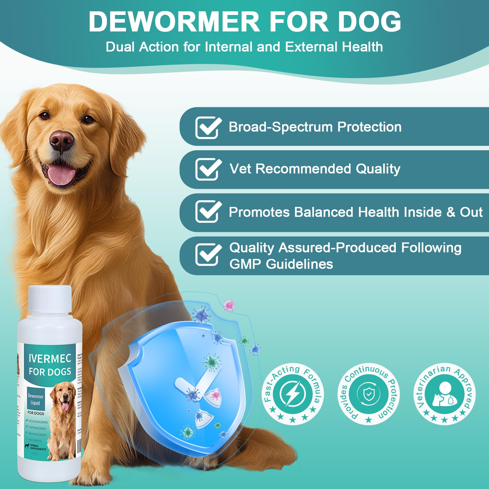 BiKontrun dewormer for dogs dosing spoon demonstrates easy daily administration