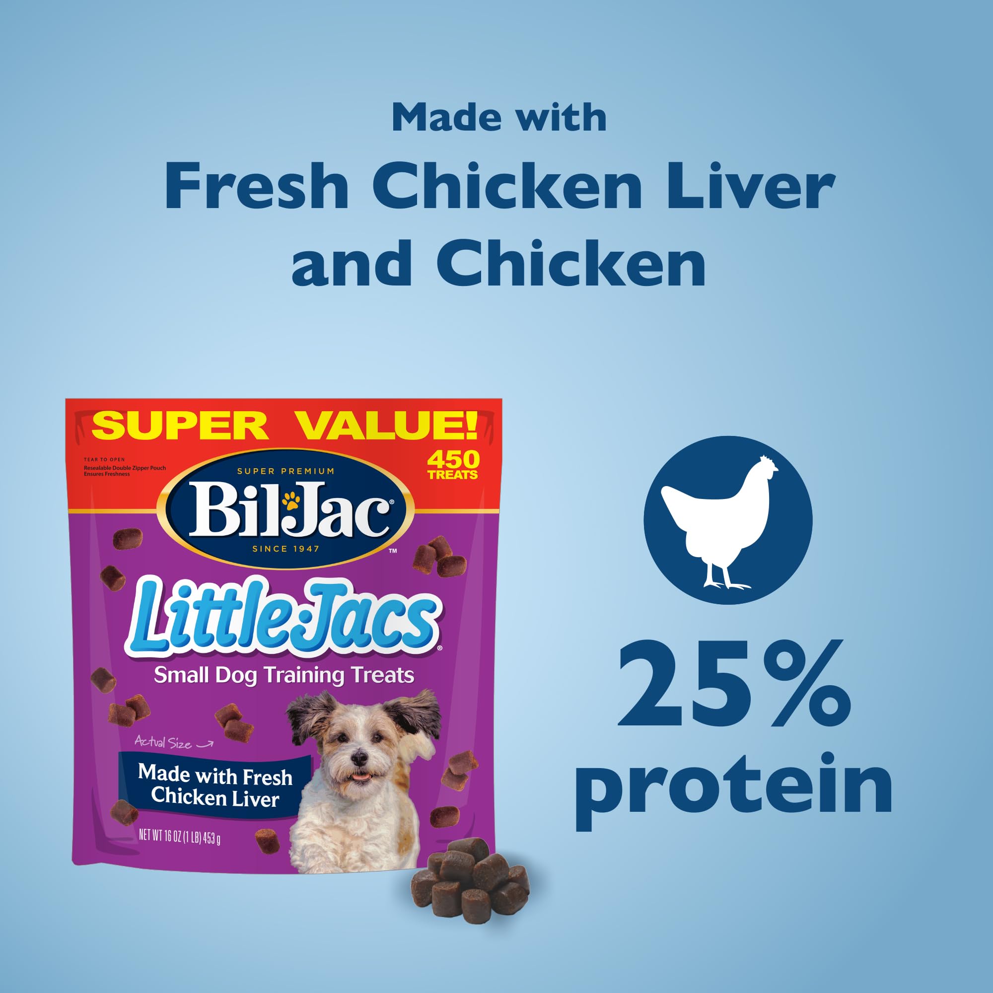 Bil-Jac Little Jacs resealable pouch preserves freshness between sessions