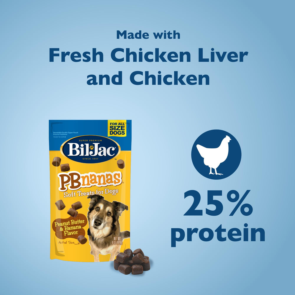 PB-Nanas peanut butter banana flavor appeals to dogs.