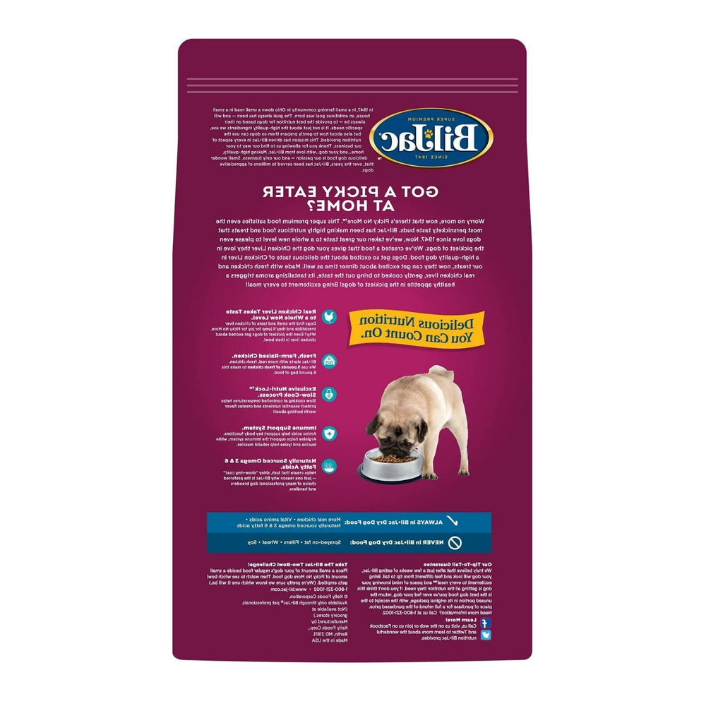 Bil-Jac Picky No More kibble in bowl suggests improved digestion and a healthy coat