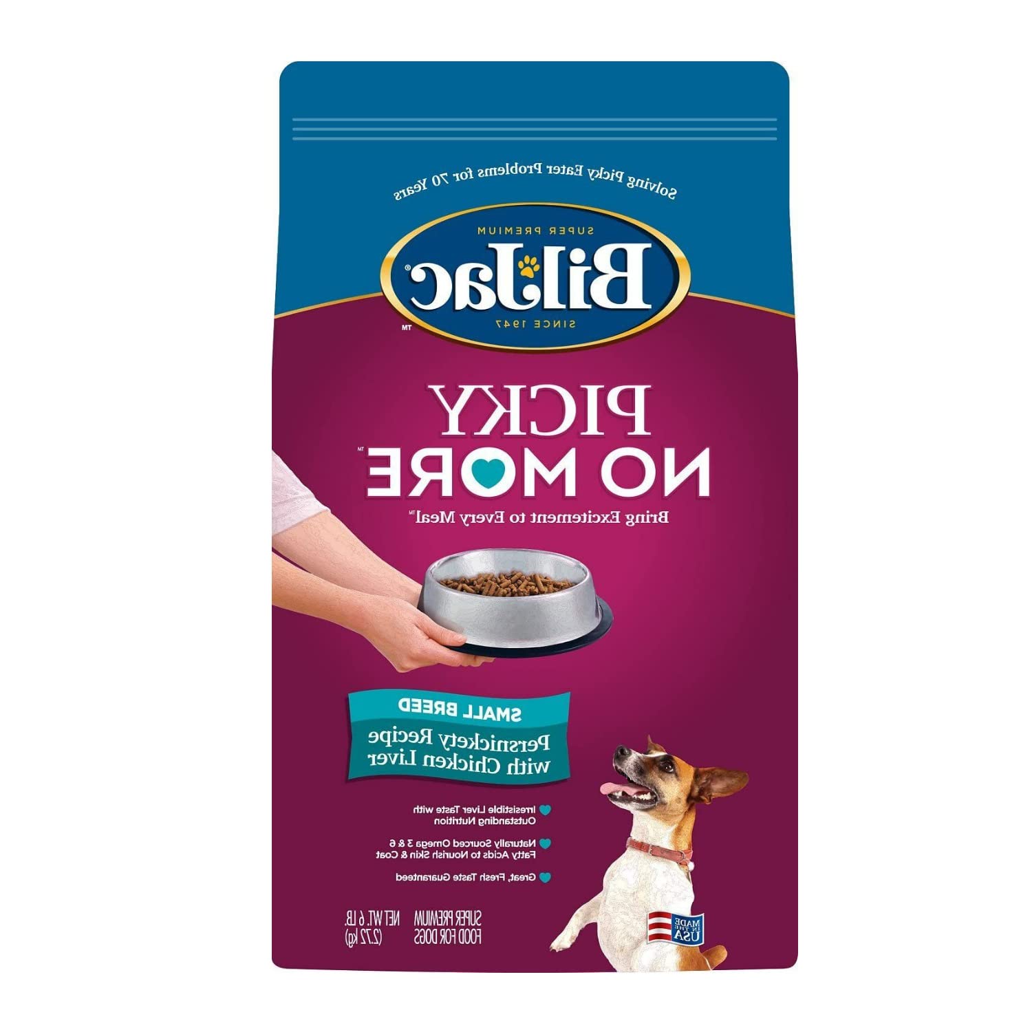Bil-Jac Picky No More small breed packaging front proudly made in the USA