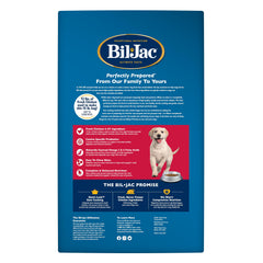 Close-up of Bil-Jac kibble from Puppy Select showing texture for gentle digestion.