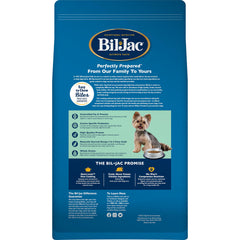 Bil-Jac Small Breed Senior easy-chew bites closeup showing teeth-friendly texture for senior dogs