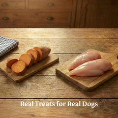 Bil-Jac sweet potato fiber in treats supports gentle digestion and sustained energy.