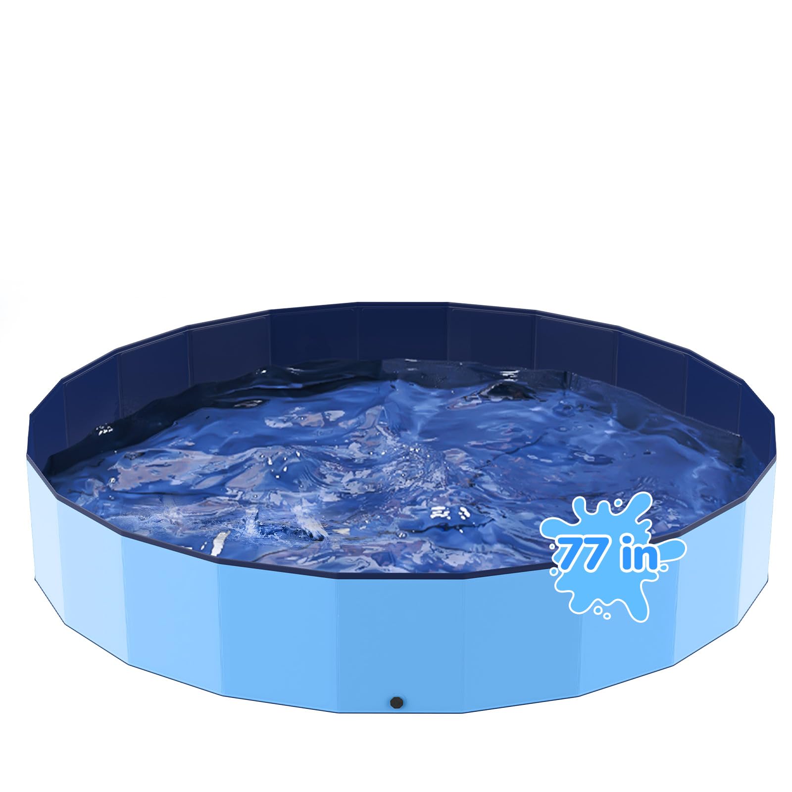 Bilibara 77-inch foldable dog pool for cooling and play outdoors