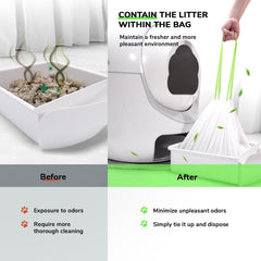 Bilibara heavy-duty LDPE bags resist tearing even with heavy litter.