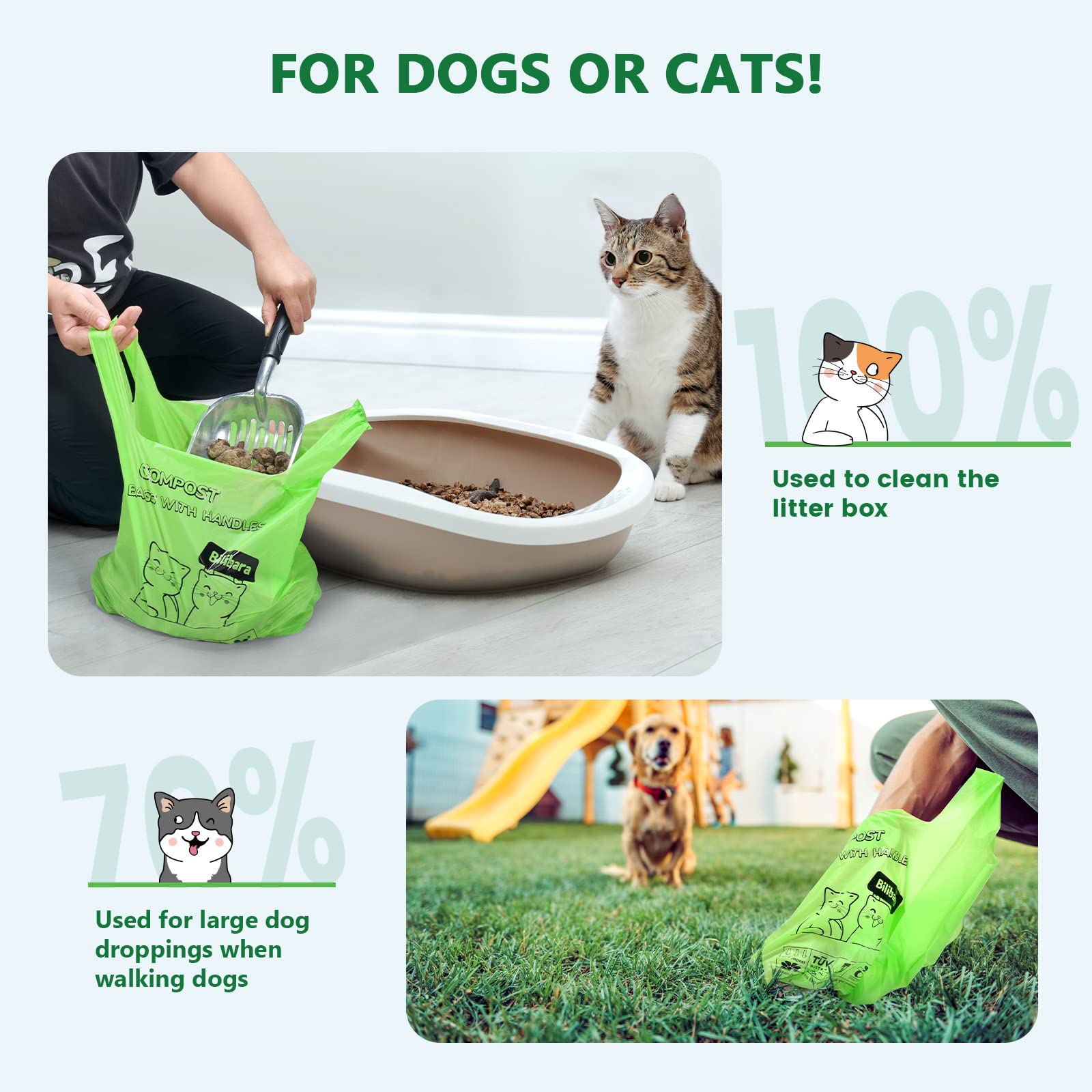 Bilibara large-size bags handle dog and cat waste with ease.