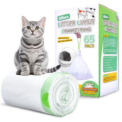 Bilibara litter bag with drawstring closure keeps litter contained and hands clean.