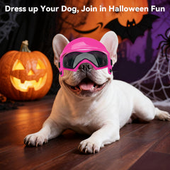 BillionChains pink dog goggles provide sun and wind protection for puppies
