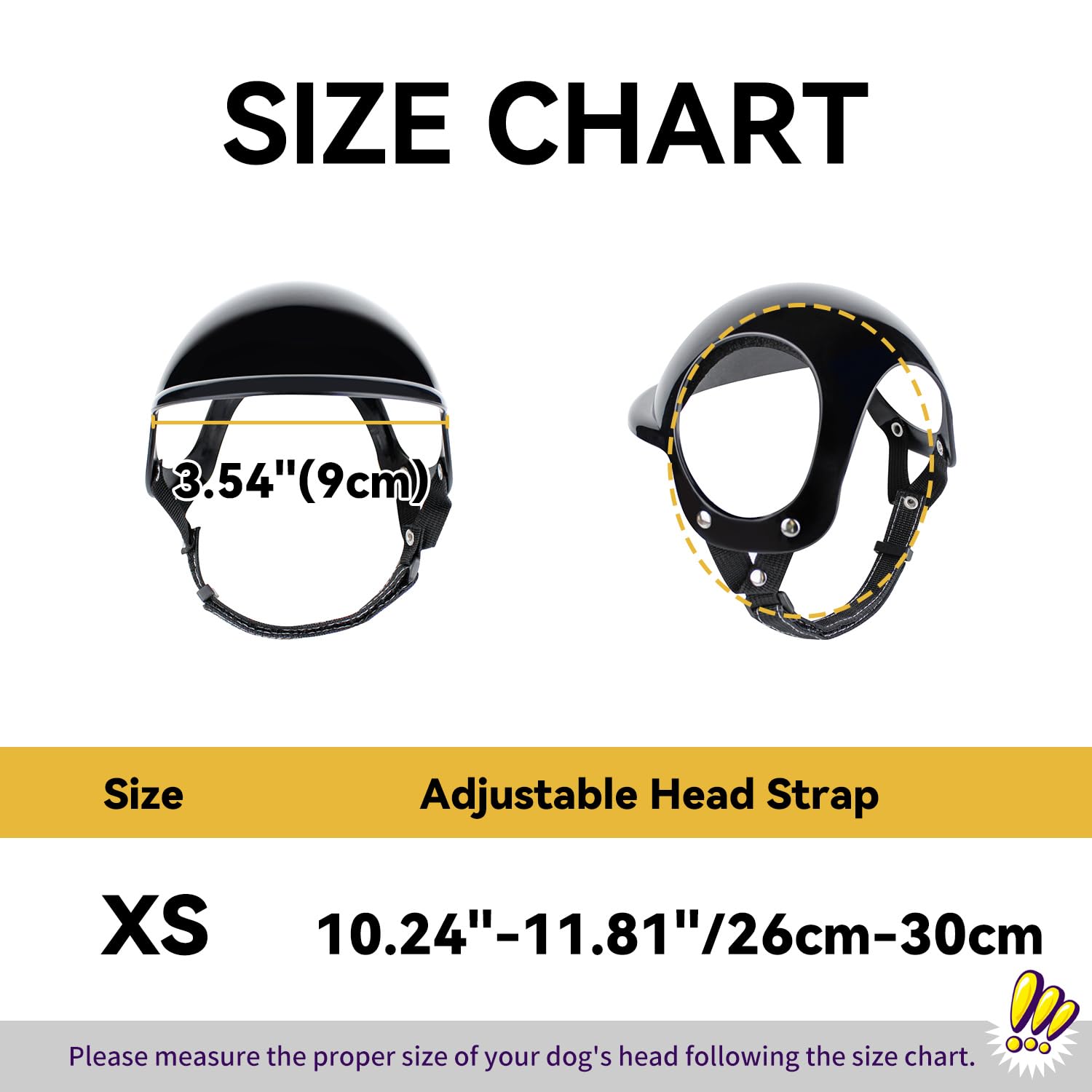 Billionchains extra small dog helmet — foam padding inside for light protection.
