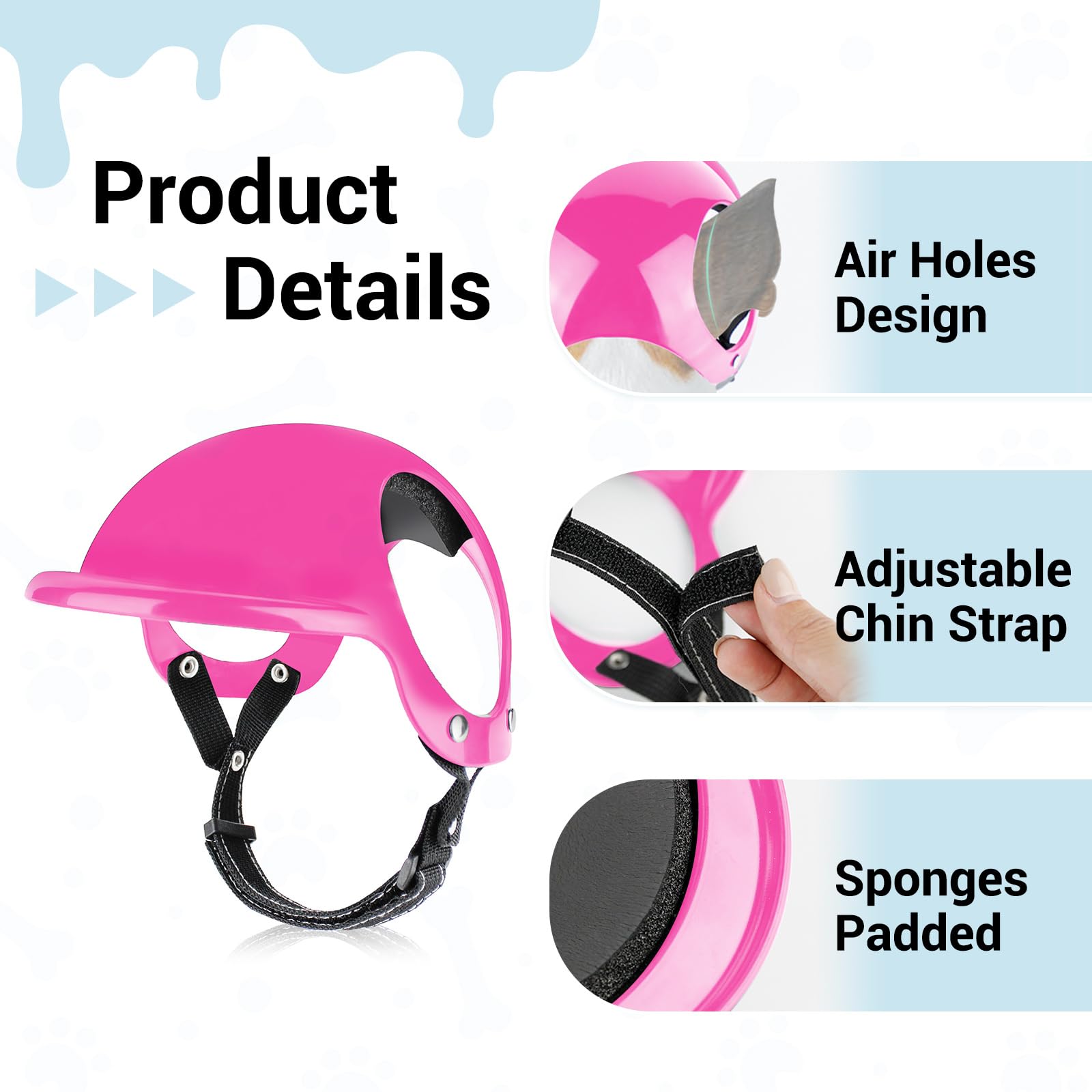 Adjustable nylon strap and buckle ensure a secure, comfortable fit