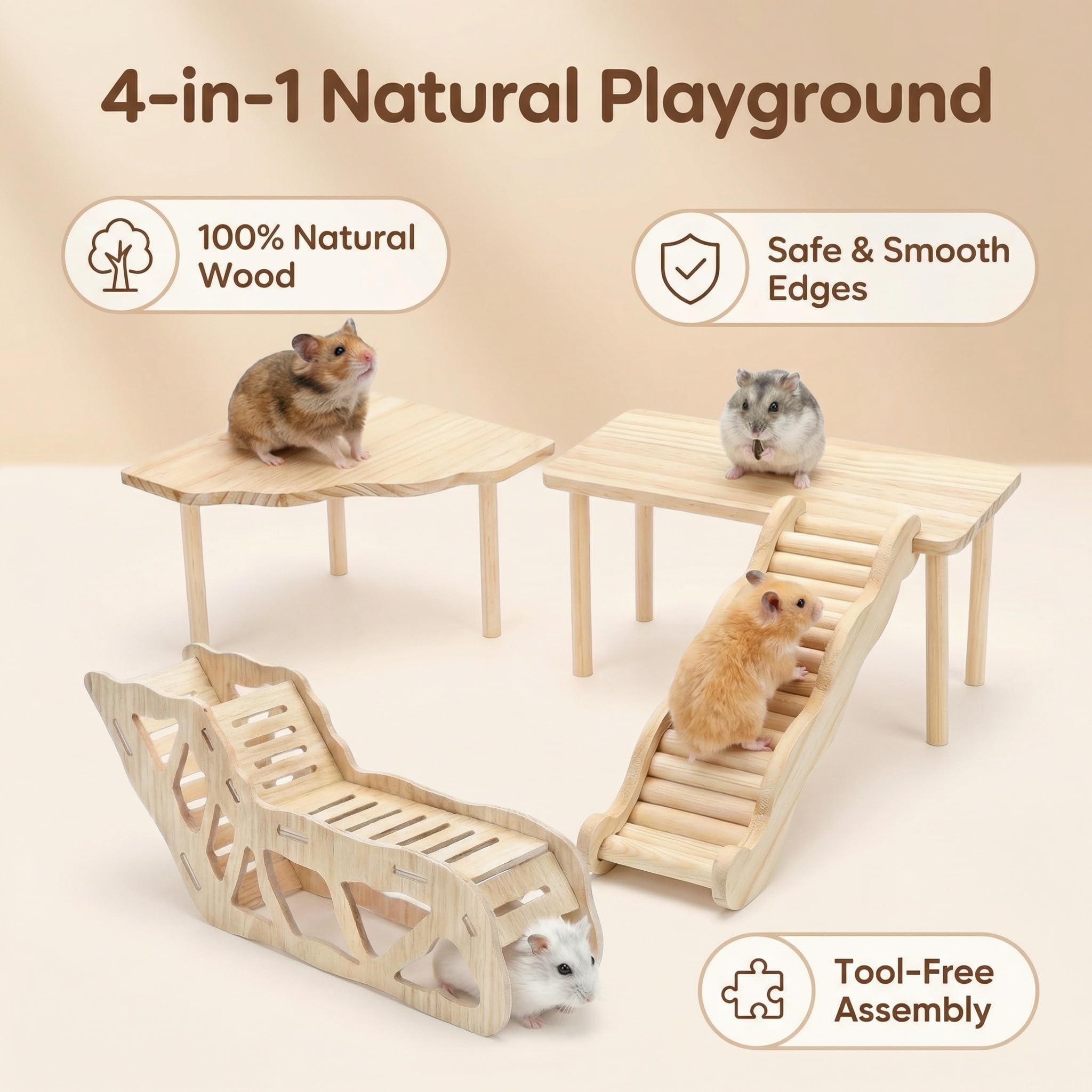 BILYSKEP wooden climbing toy boosts active exercise and exploration