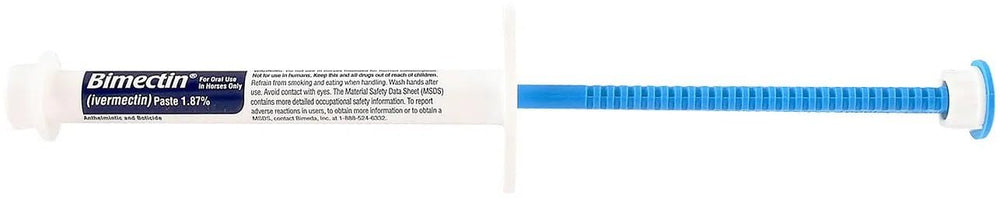 Bimectin Ivermectin Paste usage on horse showing practical field application