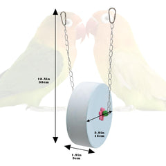 BingegePet parrot chew toy with metal hanging chain for easy cage setup.
