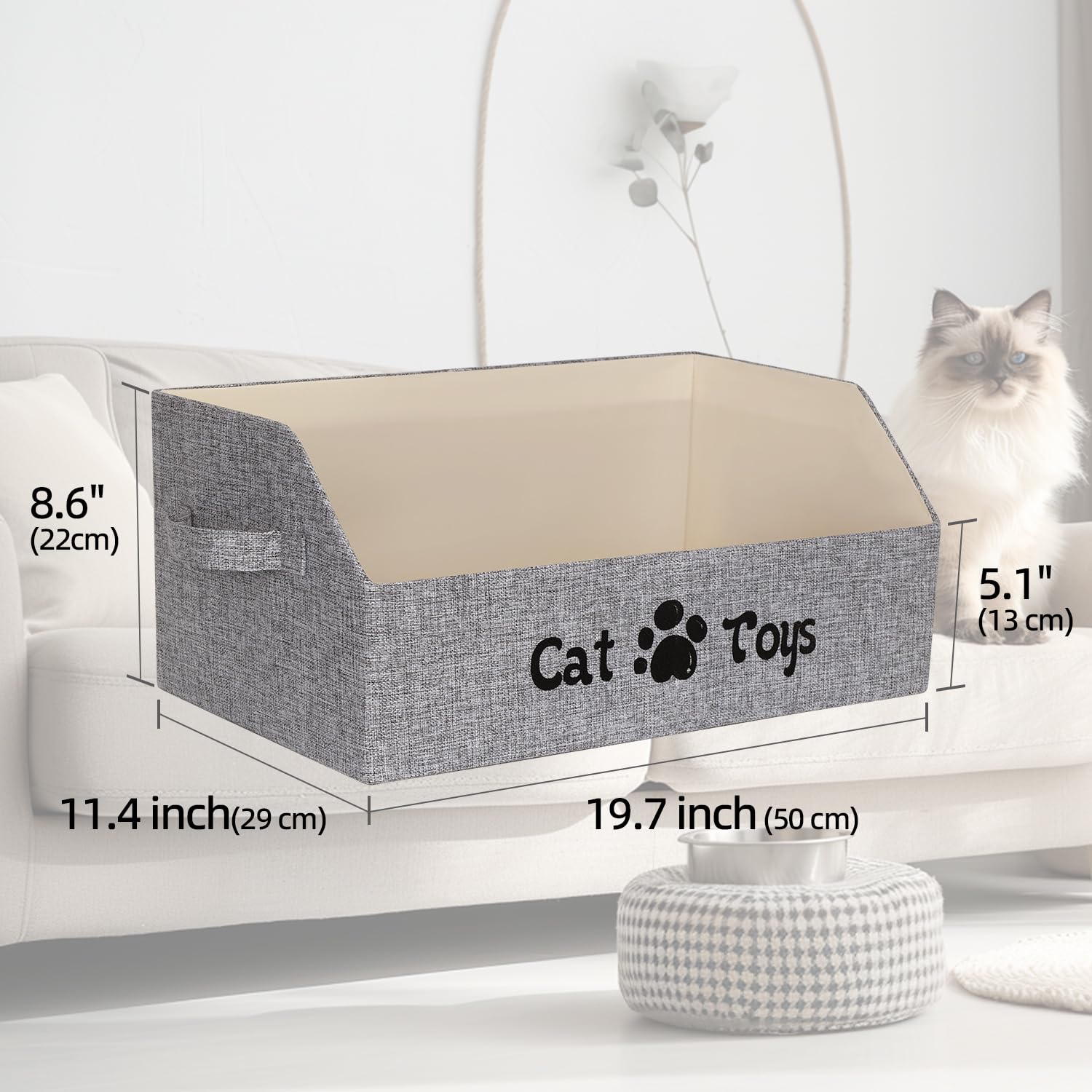 BinWhiz bin durable materials showcase premium linen fabric and reinforced bottom