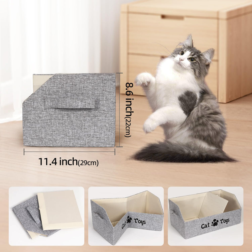BinWhiz cat toy bin full capacity for toys and accessories