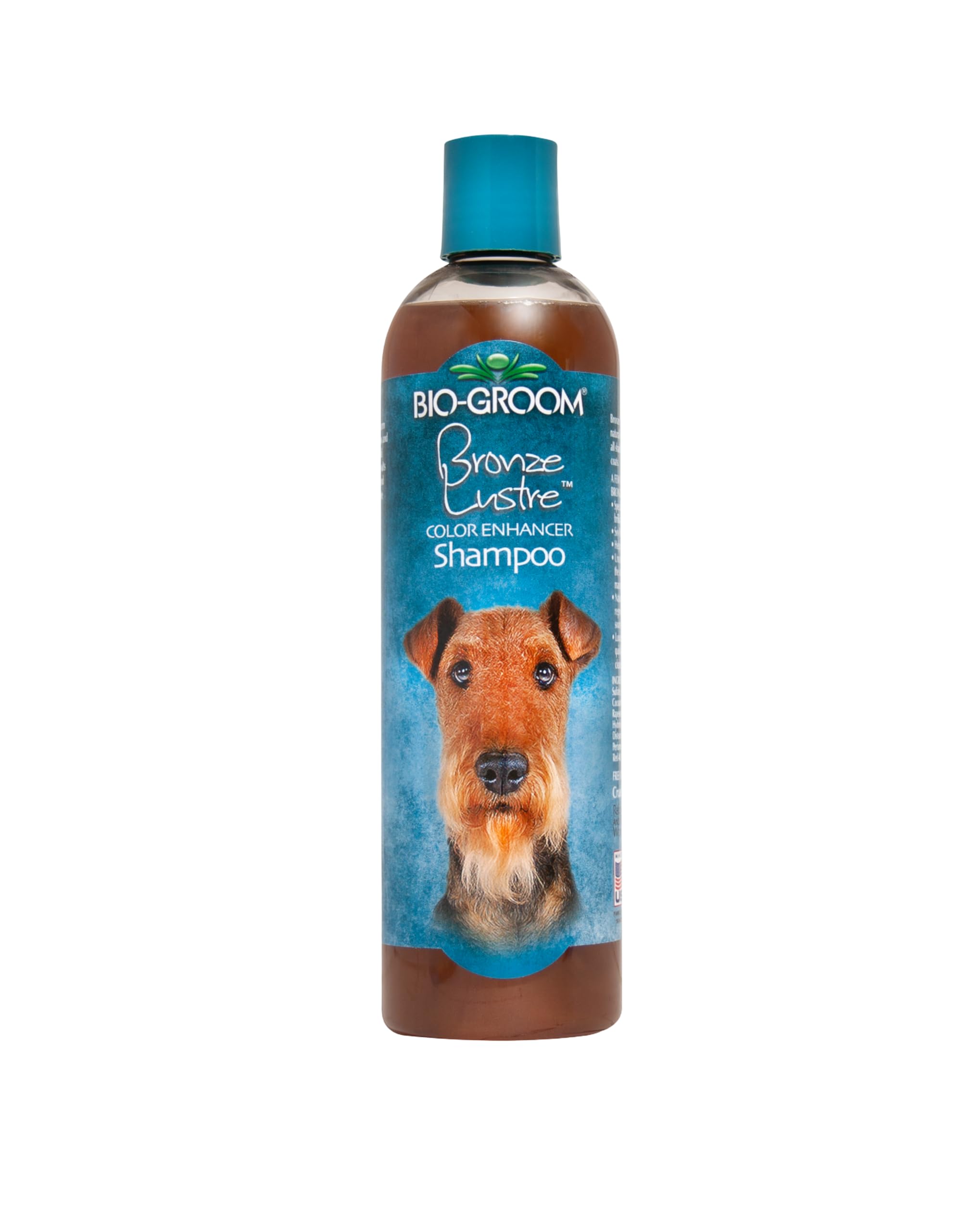 Bio-Groom Bronze Lustre bottle pour showing easy application and color enhancement.