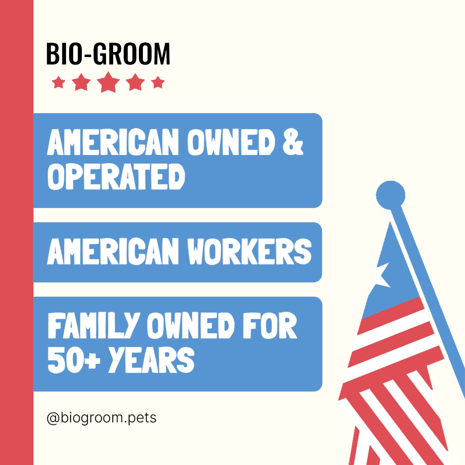 Bio-Groom cruelty-free label signals ethical pet care.