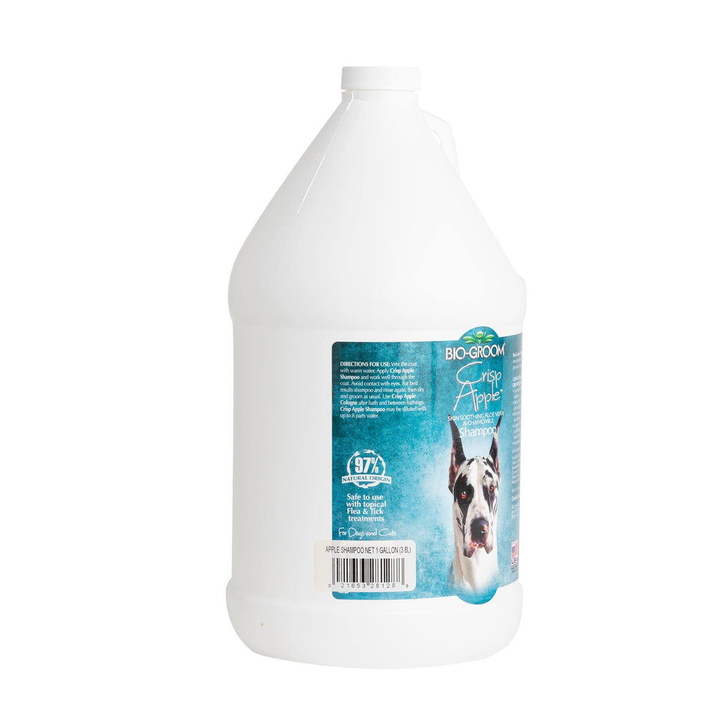 Bio-Groom Crisp Apple Dog Shampoo lather on coat for soft shine.