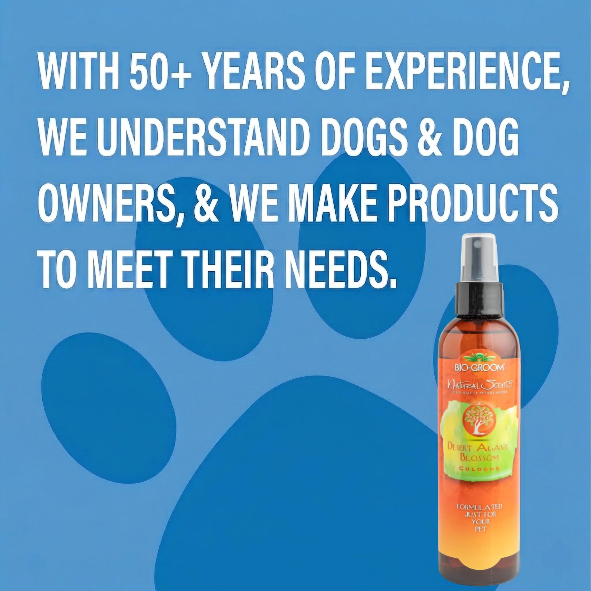 Bio-Groom Desert Agave Blossom on dog coat for pleasant scent.