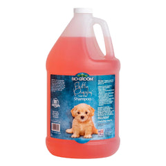 Bio-Groom Fluffy Puppy Tear-Free Shampoo bottle pour for easy, gentle bath experiences