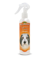 Bio-Groom Groom'n Fresh bottle highlights a pet deodorizing spray for dogs and cats.