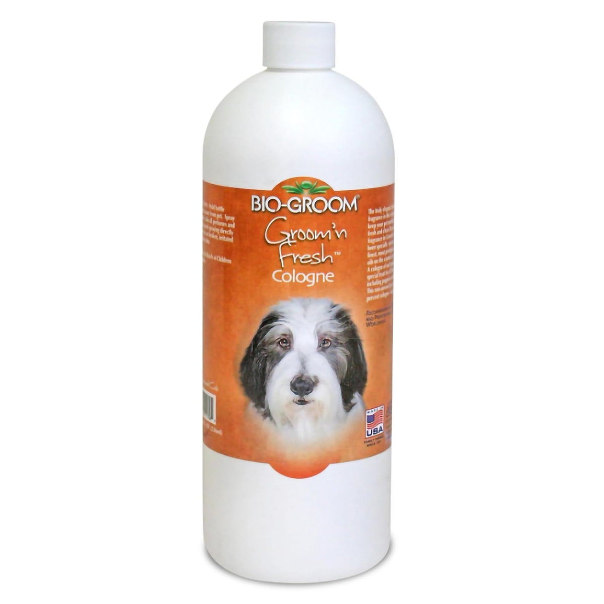 Bio-Groom Groom'n Fresh dog cologne bottle pour for between-bath freshness.