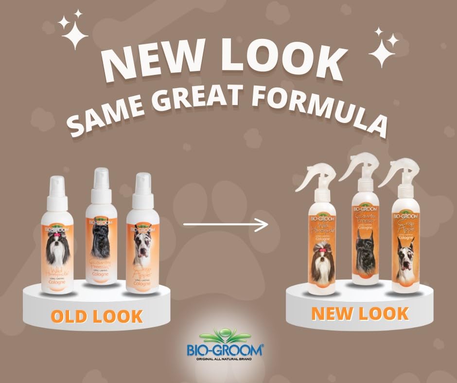 Bio-Groom Groom'n Fresh spray in use refreshing a dog's scent.