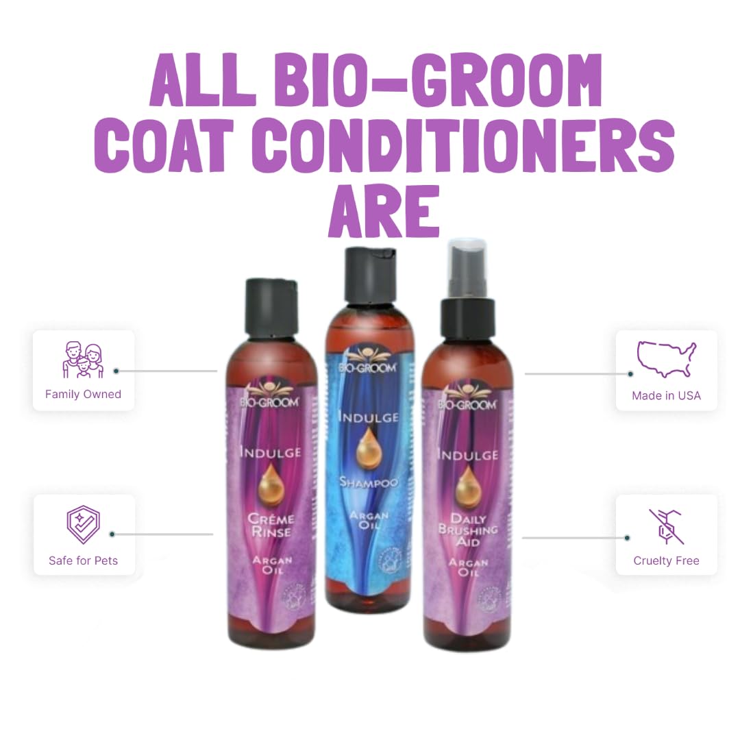 Bio-Groom Indulge Argan Oil conditioner used as no-rinse grooming solution