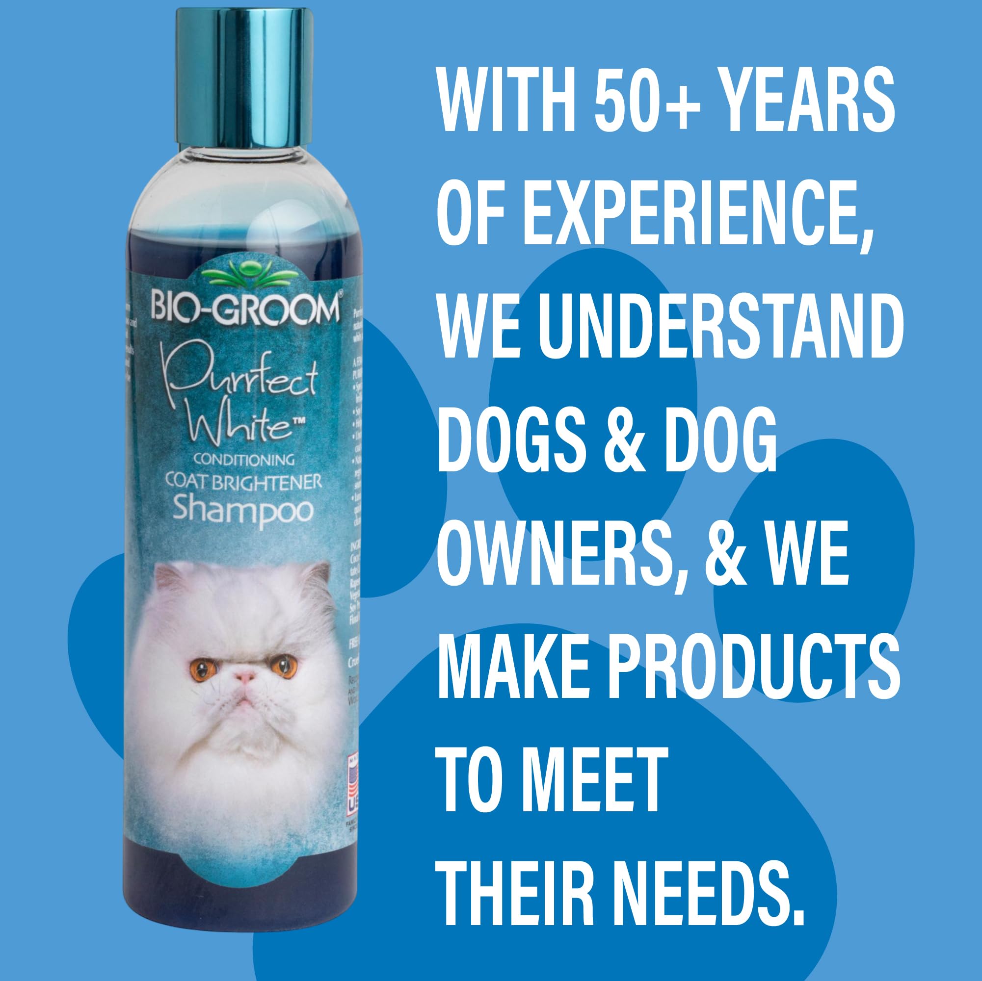 Bio-groom Purrfect White Shampoo cruelty-free formula for ethical grooming